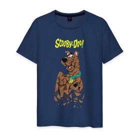 Мужская футболка хлопок с принтом Scooby-Doo в Кировске, 100% хлопок | прямой крой, круглый вырез горловины, длина до линии бедер, слегка спущенное плечо. | scooby doo | vdosadir | скуберт фон дуенхеймер | скуби ду | уильям ханна