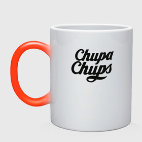 Кружка хамелеон с принтом Chupa-Chups Logo в Кировске, керамика | меняет цвет при нагревании, емкость 330 мл | chupa chups | confectus | confetto | бренд | конфета | сладкое | сладость | сосалка | соска | чупа | чупа чупс | чупс