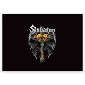 Поздравительная открытка с принтом SABATON в Кировске, 100% бумага | плотность бумаги 280 г/м2, матовая, на обратной стороне линовка и место для марки
 | Тематика изображения на принте: sabaton | даниель муллбак | йоаким броден | крис рёланд | оскар монтелиус | пэр сундстрём | рикард сунден | сабатон | тоббе энглунд | томми юханссон | ханнес ван дал