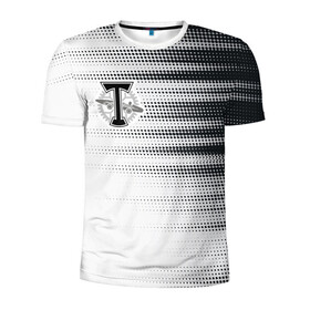 Мужская футболка 3D спортивная с принтом Торпедо в Кировске, 100% полиэстер с улучшенными характеристиками | приталенный силуэт, круглая горловина, широкие плечи, сужается к линии бедра | белое | пфл | рфпл | торпедо | форма | футбол | чёрное