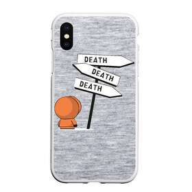 Чехол для iPhone XS Max матовый с принтом DEATH в Кировске, Силикон | Область печати: задняя сторона чехла, без боковых панелей | cartman | kenny | kyle | south park | stan | кайл | картман | кенни | стэн | южный парк