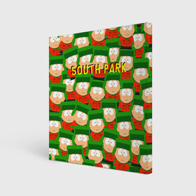 Холст квадратный с принтом SOUTH PARK в Кировске, 100% ПВХ |  | cartman | kenny | kyle | south park | stan | кайл | картман | кенни | стэн | южный парк