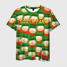 Мужская футболка 3D с принтом SOUTH PARK в Кировске, 100% полиэфир | прямой крой, круглый вырез горловины, длина до линии бедер | cartman | kenny | kyle | south park | stan | кайл | картман | кенни | стэн | южный парк