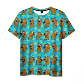 Мужская футболка 3D с принтом Scooby-Doo в Кировске, 100% полиэфир | прямой крой, круглый вырез горловины, длина до линии бедер | scooby doo | vdosadir | скуберт фон дуенхеймер | скуби ду | уильям ханна