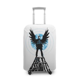 Чехол для чемодана 3D с принтом Castiel - Hey Assbutt рюкзак в Кировске, 86% полиэфир, 14% спандекс | двустороннее нанесение принта, прорези для ручек и колес | castiel | supernatural | vdzabma | кастиэль | сверхъестественное
