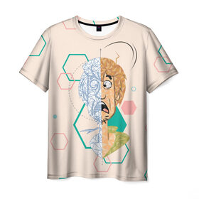 Мужская футболка 3D с принтом Shaggy в Кировске, 100% полиэфир | прямой крой, круглый вырез горловины, длина до линии бедер | scooby doo | shaggy | vdosadir | скуби ду | уильям ханна | шегги
