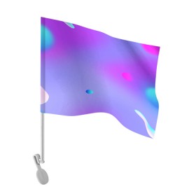 Флаг для автомобиля с принтом NEON GRADIENT в Кировске, 100% полиэстер | Размер: 30*21 см | abstract | abstraction | color | fractal | geometry | paitnt | polygon | polygonal | psy | абстракция | геометрия | краски | неоновые | полигоны | психоделика | фрактал