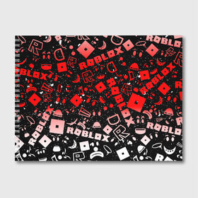 Альбом для рисования с принтом Roblox в Кировске, 100% бумага
 | матовая бумага, плотность 200 мг. | dynablocks | for kids | funny | roblox | robux | roleplay | белый | блоки | вселенная | герои | красный | кубики | роблокс | симулятор