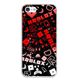 Чехол для iPhone 5/5S матовый с принтом Roblox в Кировске, Силикон | Область печати: задняя сторона чехла, без боковых панелей | dynablocks | for kids | funny | roblox | robux | roleplay | белый | блоки | вселенная | герои | красный | кубики | роблокс | симулятор