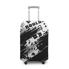 Чехол для чемодана 3D с принтом Roblox в Кировске, 86% полиэфир, 14% спандекс | двустороннее нанесение принта, прорези для ручек и колес | dynablocks | for kids | funny | roblox | robux | roleplay | белый | блоки | вселенная | герои | красный | кубики | роблокс | симулятор
