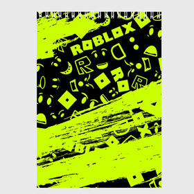 Скетчбук с принтом Roblox в Кировске, 100% бумага
 | 48 листов, плотность листов — 100 г/м2, плотность картонной обложки — 250 г/м2. Листы скреплены сверху удобной пружинной спиралью | Тематика изображения на принте: dynablocks | for kids | funny | roblox | robux | roleplay | белый | блоки | вселенная | герои | красный | кубики | роблокс | симулятор