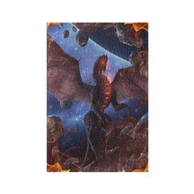 Обложка для паспорта матовая кожа с принтом SPACE FIRE DRAGO в Кировске, натуральная матовая кожа | размер 19,3 х 13,7 см; прозрачные пластиковые крепления | Тематика изображения на принте: dragon | fire | monster | space | драго | дракон | космический | космос | монстр | огнедыщащий | огонь | прикольная картинка | чудовище | ящерица