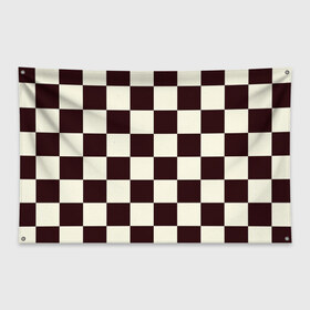 Флаг-баннер с принтом Шахматка в Кировске, 100% полиэстер | размер 67 х 109 см, плотность ткани — 95 г/м2; по краям флага есть четыре люверса для крепления | квадраты | текстуры | узор шахматка | узоры | чб | чб квадраты | чб узор | шахматка | шахматная доска | шахматы