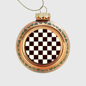 Стеклянный ёлочный шар с принтом Шахматка в Кировске, Стекло | Диаметр: 80 мм | квадраты | текстуры | узор шахматка | узоры | чб | чб квадраты | чб узор | шахматка | шахматная доска | шахматы