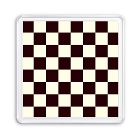 Магнит 55*55 с принтом Шахматка в Кировске, Пластик | Размер: 65*65 мм; Размер печати: 55*55 мм | квадраты | текстуры | узор шахматка | узоры | чб | чб квадраты | чб узор | шахматка | шахматная доска | шахматы