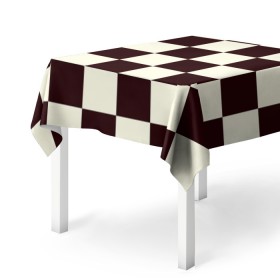 Скатерть 3D с принтом Шахматка в Кировске, 100% полиэстер (ткань не мнется и не растягивается) | Размер: 150*150 см | Тематика изображения на принте: квадраты | текстуры | узор шахматка | узоры | чб | чб квадраты | чб узор | шахматка | шахматная доска | шахматы