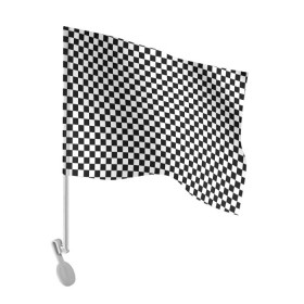 Флаг для автомобиля с принтом Шахматка мелкая в Кировске, 100% полиэстер | Размер: 30*21 см | квадраты | мелкая шахматка | текстуры | узор шахматка | узоры | чб | чб квадраты | чб узор | шахматка | шахматная доска | шахматы