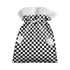 Подарочный 3D мешок с принтом Шахматка мелкая в Кировске, 100% полиэстер | Размер: 29*39 см | Тематика изображения на принте: квадраты | мелкая шахматка | текстуры | узор шахматка | узоры | чб | чб квадраты | чб узор | шахматка | шахматная доска | шахматы