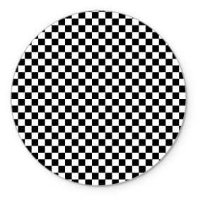 Коврик для мышки круглый с принтом Шахматка мелкая в Кировске, резина и полиэстер | круглая форма, изображение наносится на всю лицевую часть | квадраты | мелкая шахматка | текстуры | узор шахматка | узоры | чб | чб квадраты | чб узор | шахматка | шахматная доска | шахматы
