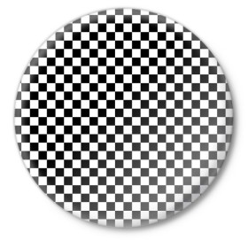 Значок с принтом Шахматка мелкая в Кировске,  металл | круглая форма, металлическая застежка в виде булавки | Тематика изображения на принте: квадраты | мелкая шахматка | текстуры | узор шахматка | узоры | чб | чб квадраты | чб узор | шахматка | шахматная доска | шахматы