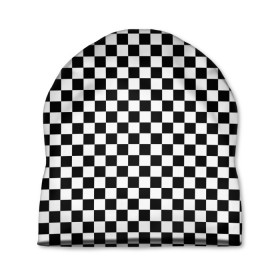 Шапка 3D с принтом Шахматка мелкая в Кировске, 100% полиэстер | универсальный размер, печать по всей поверхности изделия | квадраты | мелкая шахматка | текстуры | узор шахматка | узоры | чб | чб квадраты | чб узор | шахматка | шахматная доска | шахматы