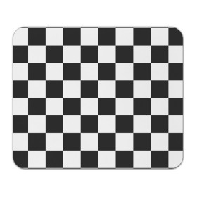 Коврик для мышки прямоугольный с принтом Шахматка в Кировске, натуральный каучук | размер 230 х 185 мм; запечатка лицевой стороны | квадраты | текстуры | узор шахматка | узоры | чб | чб квадраты | чб узор | шахматка | шахматная доска | шахматы