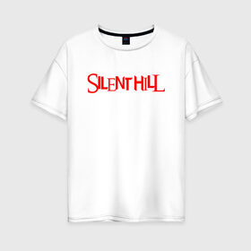 Женская футболка хлопок Oversize с принтом SILENT HILL в Кировске, 100% хлопок | свободный крой, круглый ворот, спущенный рукав, длина до линии бедер
 | horror | pyramidhead | silent hill | silent hill 2 | silent hill 3 | survival horror | знаки | орден | пирамидоголовый | сайлент хилл | сайрэнто хиру | символы | ужасы | хоррор