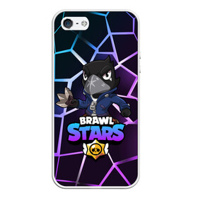 Чехол для iPhone 5/5S матовый с принтом BRAWL STARS CROW в Кировске, Силикон | Область печати: задняя сторона чехла, без боковых панелей | bibi | brawl | brawl stars | crow | leon | max | sally | shark | stars | акула | биби | бравл | бравл старс | браво старс | игра | компьютерная | кров | леон | леон акула | старс | шарк