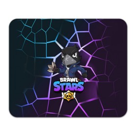 Коврик для мышки прямоугольный с принтом BRAWL STARS CROW в Кировске, натуральный каучук | размер 230 х 185 мм; запечатка лицевой стороны | bibi | brawl | brawl stars | crow | leon | max | sally | shark | stars | акула | биби | бравл | бравл старс | браво старс | игра | компьютерная | кров | леон | леон акула | старс | шарк