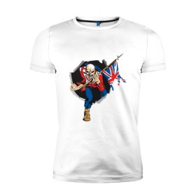 Мужская футболка премиум с принтом Iron Maiden в Кировске, 92% хлопок, 8% лайкра | приталенный силуэт, круглый вырез ворота, длина до линии бедра, короткий рукав | iron maiden | арт | железная дева | металл | музыка | рок группа