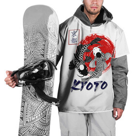 Накидка на куртку 3D с принтом Карпы Кои Киото в Кировске, 100% полиэстер |  | Тематика изображения на принте: киото япония японский стиль карпы кои