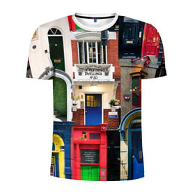 Мужская футболка 3D спортивная с принтом London doors цифровой коллаж в Кировске, 100% полиэстер с улучшенными характеристиками | приталенный силуэт, круглая горловина, широкие плечи, сужается к линии бедра | англия | архитектура | великобритания | двери | дверь | лондон | окно | проем | туризм | цифровой коллаж