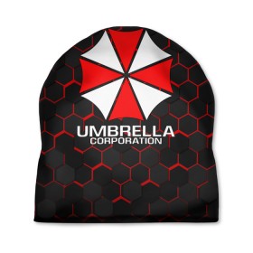 Шапка 3D с принтом UMBRELLA CORP в Кировске, 100% полиэстер | универсальный размер, печать по всей поверхности изделия | ada wong | biohazard | leon | nemesis | project resistance | raccoon city | re | re3 | resident evil | resident evil 3 | rpd | stars | umbrella | ада вонг | амбрелла | немезис | ужасы