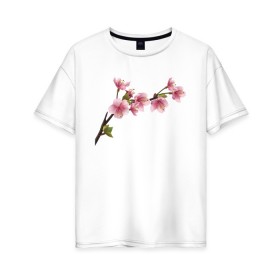 Женская футболка хлопок Oversize с принтом Весна 2020. в Кировске, 100% хлопок | свободный крой, круглый ворот, спущенный рукав, длина до линии бедер
 | весенние картинки | весна | весна 2020 | зелнь | прекрасное время года | прикольные картинки | природа | птицы | тюльпаны | цветы