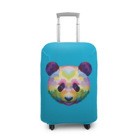 Чехол для чемодана 3D с принтом Панда в Кировске, 86% полиэфир, 14% спандекс | двустороннее нанесение принта, прорези для ручек и колес | арт | голова панды | животные | медведи | панда