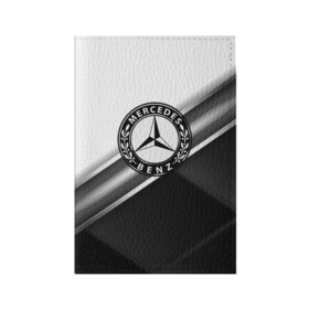 Обложка для паспорта матовая кожа с принтом MERCEDES-BENZ в Кировске, натуральная матовая кожа | размер 19,3 х 13,7 см; прозрачные пластиковые крепления | amg | auto | bmw | honda | jdm | mercedes | nissan | porsche | racing | sport | subar | toyota | автомобил | автомобильные | киа | лексус | марка | машины | митсубиси | ниссан | порше | спорт | субару | тесла | тойота | хонда