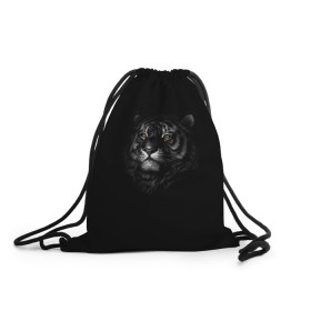 Рюкзак-мешок 3D с принтом Тигр в Кировске, 100% полиэстер | плотность ткани — 200 г/м2, размер — 35 х 45 см; лямки — толстые шнурки, застежка на шнуровке, без карманов и подкладки | арт | большие кошки | голова тигра | животные | тигр | хищники