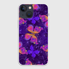 Чехол для iPhone 13 mini с принтом БАБОЧКИ ПАТТЕРН | BUTTERFLY PATTERN в Кировске,  |  | butterflies | butterfly | spring | бабочка | бобочки | весна | животные | красиво | крыло | мотыльки | насекомое | насекомые | чешуекрылые