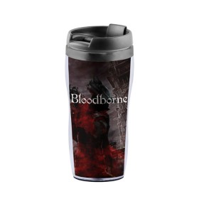 Термокружка-непроливайка с принтом Bloodborne. в Кировске, внутренняя часть — пищевой пластик, наружная часть — прозрачный пластик, между ними — полиграфическая вставка с рисунком | объем — 350 мл, герметичная крышка | bloodborne | bloodborne 2 | esport | game | playstation | бладборн | игра | киберспорт | киберспортсмен | порождение крови