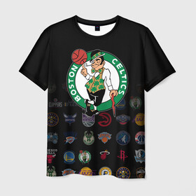 Мужская футболка 3D с принтом Boston Celtics (1) в Кировске, 100% полиэфир | прямой крой, круглый вырез горловины, длина до линии бедер | ball | basketball | boston celtics | sport | streetball | баскетбол | бостон селтикс | мяч | нба | спорт | стритбол