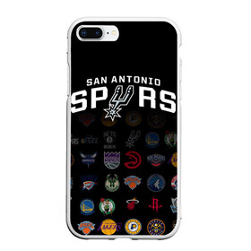 Чехол для iPhone 7Plus/8 Plus матовый с принтом San Antonio Spurs (2) в Кировске, Силикон | Область печати: задняя сторона чехла, без боковых панелей | Тематика изображения на принте: ball | basketball | sport | spurs | streetball | баскетбол | мяч | нба | спёрс | спорт | стритбол