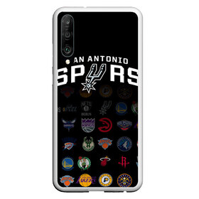 Чехол для Honor P30 с принтом San Antonio Spurs (2) в Кировске, Силикон | Область печати: задняя сторона чехла, без боковых панелей | Тематика изображения на принте: ball | basketball | sport | spurs | streetball | баскетбол | мяч | нба | спёрс | спорт | стритбол