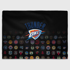 Плед 3D с принтом Oklahoma City Thunder (2) в Кировске, 100% полиэстер | закругленные углы, все края обработаны. Ткань не мнется и не растягивается | ball | basketball | sport | streetball | thunder | баскетбол | мяч | нба | спорт | стритбол | тандер