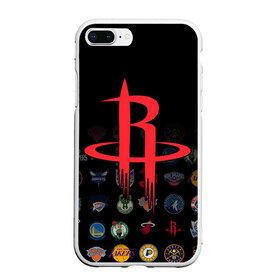 Чехол для iPhone 7Plus/8 Plus матовый с принтом Houston Rockets (2) в Кировске, Силикон | Область печати: задняя сторона чехла, без боковых панелей | Тематика изображения на принте: ball | basketball | houston rockets | sport | streetball | баскетбол | мяч | нба | спорт | стритбол | хьюстон рокетс