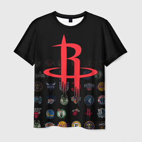 Мужская футболка 3D с принтом Houston Rockets (2) в Кировске, 100% полиэфир | прямой крой, круглый вырез горловины, длина до линии бедер | ball | basketball | houston rockets | sport | streetball | баскетбол | мяч | нба | спорт | стритбол | хьюстон рокетс