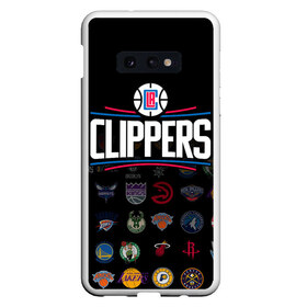 Чехол для Samsung S10E с принтом Los Angeles Clippers (2) в Кировске, Силикон | Область печати: задняя сторона чехла, без боковых панелей | Тематика изображения на принте: ball | basketball | clippers | sport | streetball | баскетбол | клипперс | мяч | нба | спорт | стритбол