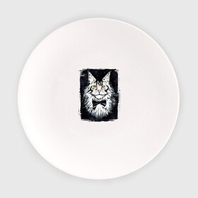 Тарелка с принтом Hello kittys! в Кировске, фарфор | диаметр - 210 мм
диаметр для нанесения принта - 120 мм | Тематика изображения на принте: акварельный | арт | галстук бабочка | глаза | кот | коты | котяра | кошка | крутая рисунок | мейнкун | мейнкуны | мех | мэйн кун | портрет | рисованный | скетч | стильная | чёрный