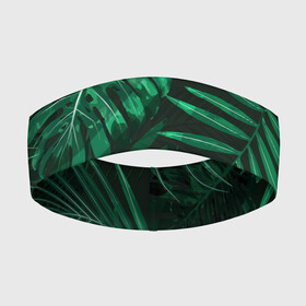 Повязка на голову 3D с принтом Я из джунглей в Кировске,  |  | branch | foliage | leafy | nature | арт | ветка | веточка | джунгли | зеленый | лист | листочки | листья | природа | черный