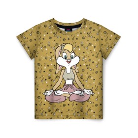 Детская футболка 3D с принтом Лола Банни в Кировске, 100% гипоаллергенный полиэфир | прямой крой, круглый вырез горловины, длина до линии бедер, чуть спущенное плечо, ткань немного тянется | lola bunny | looney tunes | vdzabma | лола банни | луни тюнз