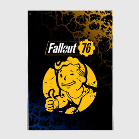 Постер с принтом FALLOUT_76. в Кировске, 100% бумага
 | бумага, плотность 150 мг. Матовая, но за счет высокого коэффициента гладкости имеет небольшой блеск и дает на свету блики, но в отличии от глянцевой бумаги не покрыта лаком | Тематика изображения на принте: 101 | 111 | 13 | 76 | atom cats | bethesda | brotherhood of steel | fallout | nuka cola | tunnel snakes | vault | war | братство стали | война | убежище | фолаут | фоллаут | ядер кола